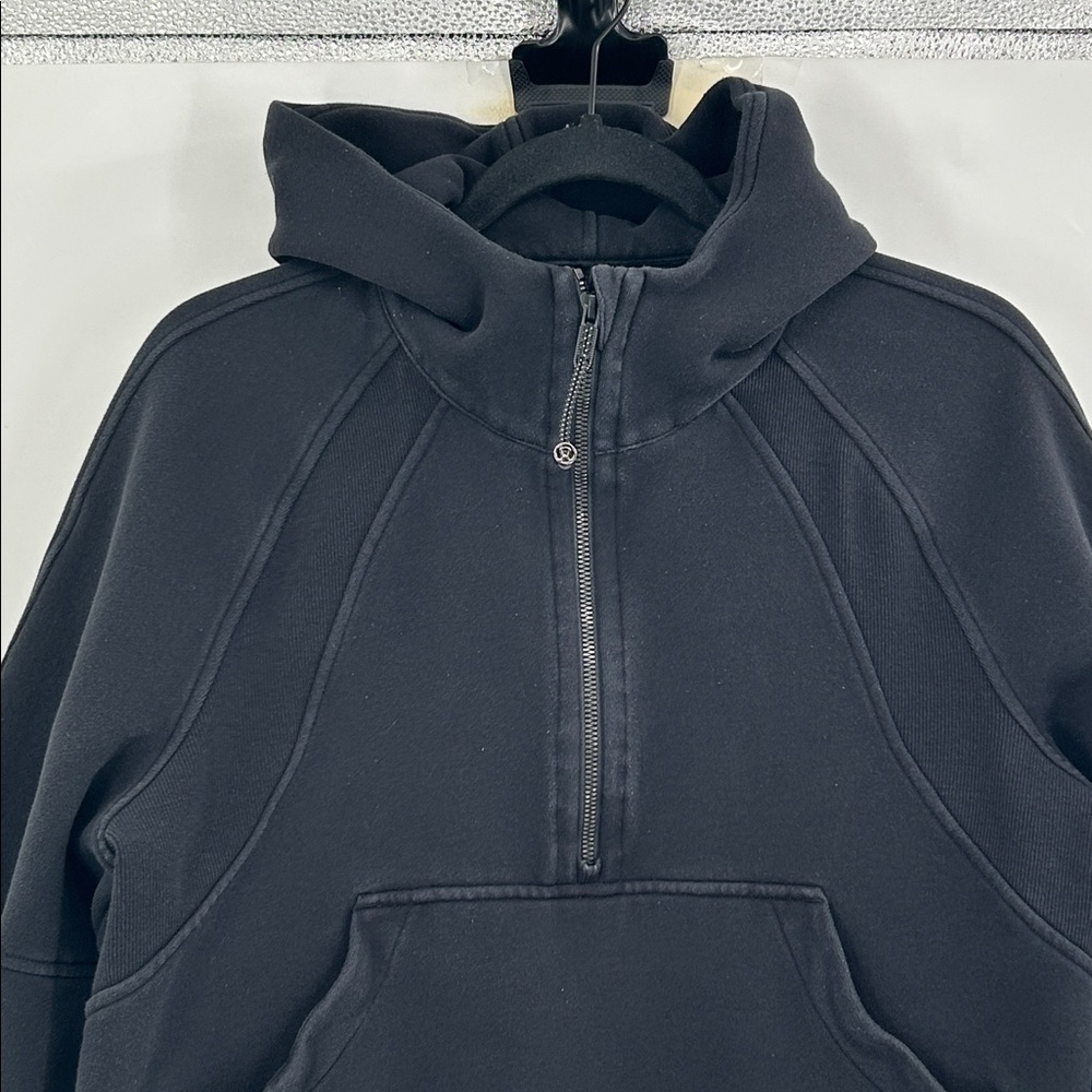 Lululemon Scuba Oversized 1/2 Zip Hoodie Black VAIL Size XS/S - Picture 2 of 8